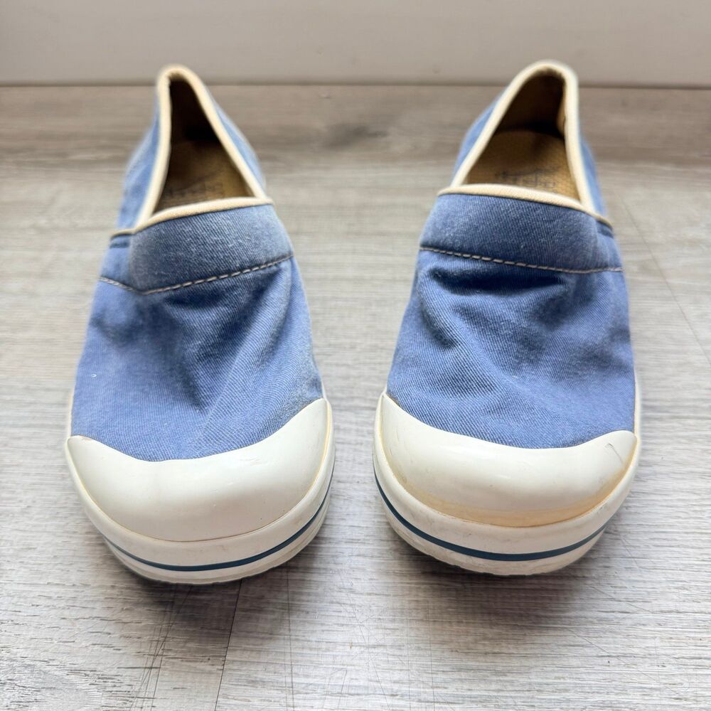DANSKO Vegan Volley Blue Canvas Clogs Slip-on Shoes
Size 39 - Picture 3 of 11